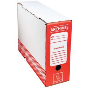 Boite Archive Dos 100mm Carton Ondul&Atilde;&copy; Couleurs 25x34cm Rouge