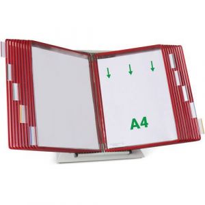 Pupitre M&Atilde;&copy;tal Tarifold - A4 - 20 Poches - Rouge