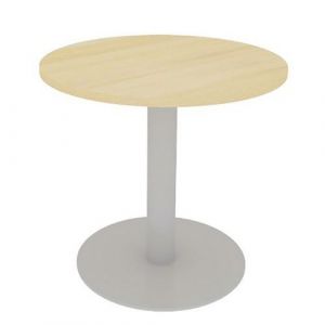 Table Meeting Ronde D.80 Chene 25mm Piet. Tulipe Alu