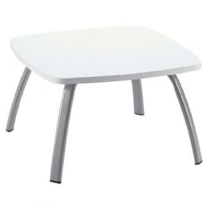 Table Basse 60x60 Cm Piet.alu Plateau Blanc
