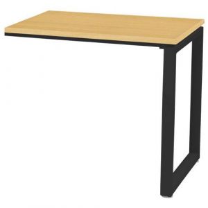 Retour P/table Office Pro Pied Carre 80x60 Cm HÃªtre Pied Noir