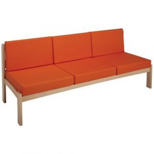 Chauffeuse 3 Places Autize Structure Naturel Pvc Orange