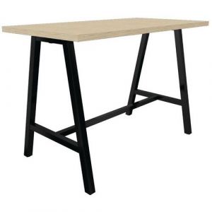 Table Haute 160x80 ChÃªne Fil Noir Cohesion