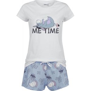 Pyjama Disney de Winnie L'Ourson - Eeyore - Me Time - S &agrave; 3XL - pour Femme - blanc/bleu