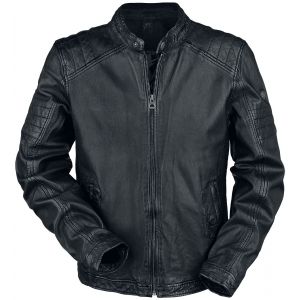 Veste en cuir  de Gipsy - Cave Slim Fit W18 Lanov - S &agrave; XXL - pour Homme - noir