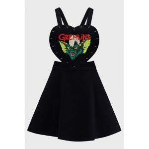 Robe courte Gothic de Killstar - Gremlins - Robe Salopette Rayée - XS à XXL - pour Femme - noir