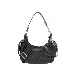 Sac &agrave; bandouli&egrave;re Gothic de Banned Alternative - Twin Terror - Sac - pour Femme - noir