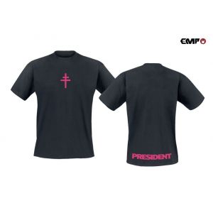 T-Shirt Manches courtes  de President - Cross - S &agrave; 4XL - pour Homme - noir