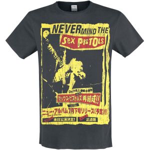 T-Shirt Manches courtes  de Sex Pistols - Amplified Collection - Never Mind - S à XXL - pour Homme - anthracite