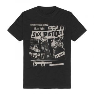 T-Shirt Manches courtes  de Sex Pistols - London's Outrage - S à XXL - pour Homme - noir
