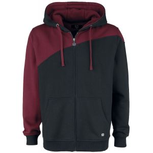 Sweat-shirt zippé à capuche  de RED by EMP - Veste À Capuche Rouge-Noir - S à 5XL - pour Homme - bordeaux/noir