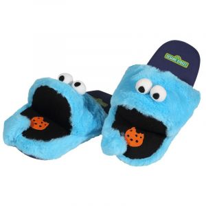 Chaussons  de Sesame Street - Cookie Monster - S-M à L-XL - pour Homme - bleu