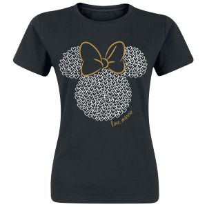 T-Shirt Manches courtes Disney de Mickey & Minnie Mouse - Minnie Maus - Love - S à XXL - pour Femme - noir