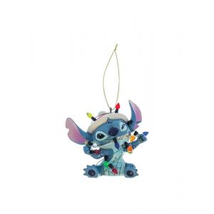 Boules Disney de Lilo & Stitch - Stitch Enroul&eacute; Dans une Guirlande Lumineuse - D&eacute;coration de Sapin de No&euml;l - pour Indiff&eacute;rent - multicolore