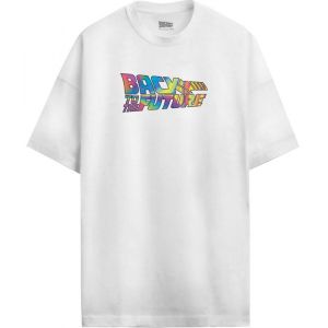 T-Shirt Manches courtes  de Retour Vers Le Futur - Hoverboard Far Out! - Oversize - S à XXL - pour Homme - blanc
