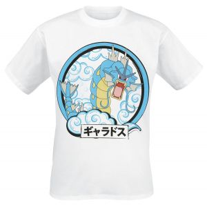 T-Shirt Manches courtes Gaming de Pokémon - Léviator - S à XXL - pour Homme - blanc