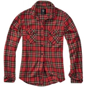 Chemise en flanelle  de Brandit - Chemise &Agrave; Carreaux En Flanelle Amy - S &agrave; 5XL - pour Femme - rouge/noir