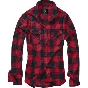 Chemise en flanelle  de Brandit - Chemise &Agrave; Carreaux En Flannel Amy - S &agrave; 5XL - pour Femme - noir/rouge