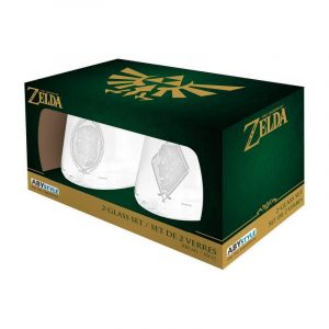 Verre Gaming de The Legend Of Zelda - Zelda & Link - Lot de 2 - pour Indiff&eacute;rent - transparent