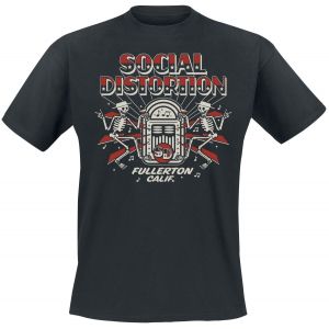 T-Shirt Manches courtes  de Social Distortion - Jukebox Skelly - S à 3XL - pour Homme - noir