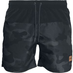 Short de bain  de Urban Classics - Short De Bain Block - S à 5XL - pour Homme - camouflage sombre/noir