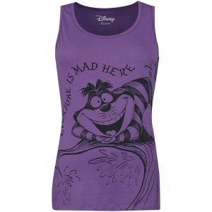 Top Disney de Alice Au Pays Des Merveilles - Cheshire Cat - S &agrave; XL - pour Femme - lilas