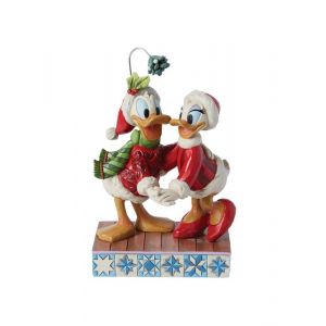 Figurine de collection Disney de Mickey & Minnie Mouse - Donald & Daisy - Houx - pour Indiff&eacute;rent - multicolore