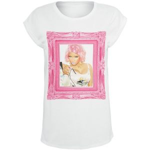 T-Shirt Manches courtes  de Nicki Minaj - Pink Baroque Frame - S à XXL - pour Femme - blanc