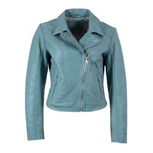 Veste en cuir  de Mauritius - MWKalea - S &agrave; XXL - pour Femme - bleu clair
