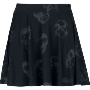 Jupe courte Gothic de The Exorcist by Killstar - Excellent Day For An Excorcism Skater Skirt - XS à 4XL - pour Femme - noir/gris