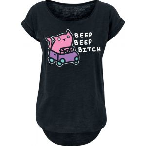 T-Shirt Manches courtes Fun de Goodie Two Sleeves - Beep Beep Bitch - S à XL - pour Femme - noir