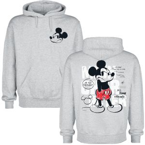 Sweat-shirt &agrave; capuche Disney de Mickey & Minnie Mouse - Mickey Mouse - S &agrave; XXL - pour Homme - gris chin&eacute;