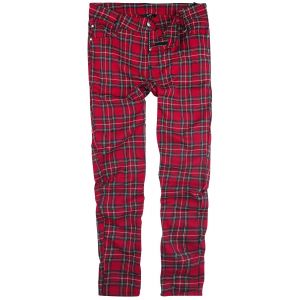 Pantalon en toile Gothic de Banned Alternative - Pantalon Tartan - S à XXL - pour Homme - rouge