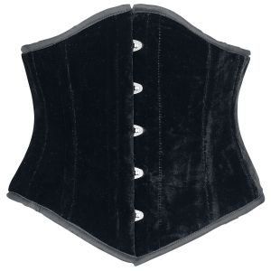 Ceinture Corset Gothic de Burleska - Serre-Taille Sexy Waspie - S &agrave; XXL - pour Femme - noir