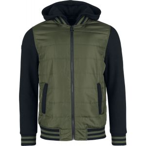 Veste Varsity  de RED by EMP - Veste Bicolore - Olive & Noire - M &agrave; XXL - pour Homme - olive/noir