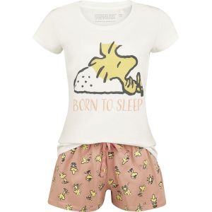 Pyjama  de Snoopy - Woodstock - Born To Sleep - S &agrave; 3XL - pour Femme - multicolore