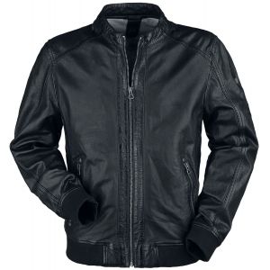 Veste en cuir  de Gipsy - GBGrahan IDRV - S à 3XL - pour Homme - noir
