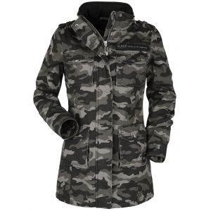 Veste d'hiver  de Black Premium by EMP - Veste De Style Militaire Femme - S à L - pour Femme - camouflage sombre