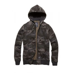 Sweat-shirt zippé à capuche  de Vintage Industries - Sweat à Capuche Redstone - M - pour Homme - camouflage sombre