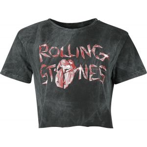 T-Shirt Manches courtes  de The Rolling Stones - Glass Logo - S à 4XL - pour Femme - anthracite