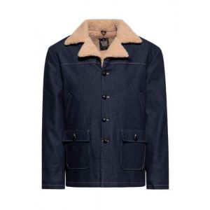 Manteau d'hiver Rockabilly de King Kerosin - Winter Coat Dark Blue Wash - M &agrave; 3XL - pour Homme - bleu