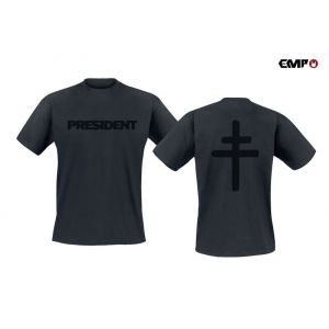 T-Shirt Manches courtes  de President - Black Cross - S &agrave; 4XL - pour Homme - noir