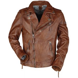 Veste en cuir  de Gipsy - GMMalic S22 - S &agrave; 3XL - pour Homme - marron