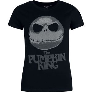 T-Shirt Manches courtes Disney de L'&Eacute;trange No&euml;l De Monsieur Jack - Jack Skellington - Pumpkin King - S &agrave; XXL - pour Femme - noir