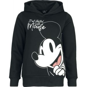 Sweat-shirt à capuche Disney de Mickey & Minnie Mouse - Mickey Mouse - It all started with a mouse - S à 3XL - pour Femme - noir