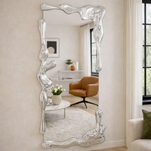 Miroir Lava 180x90cm argent&eacute; Kare Design