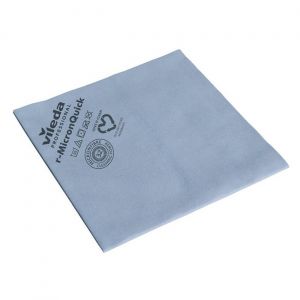 Vileda Lavette microfibre non tiss&eacute;e usage long - Bleu - Sachet de 5