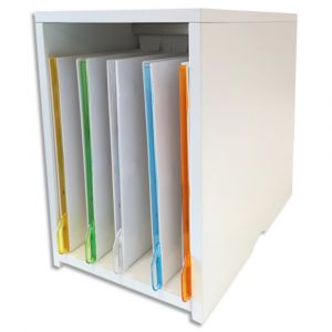 NOVACLASS Module &agrave; poser en stratifi&eacute; 19mm avec 5 chemises coloris assortis. Coloris Blanc