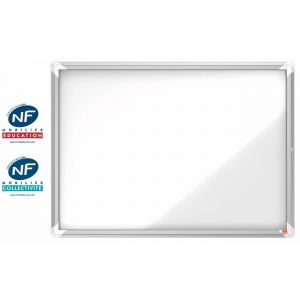 Nobo Vitrine d'int&eacute;rieur extra-plate porte-battante fond magn&eacute;tique, 9 feuilles A4, dimensions L73 x H99 x P2,2 cm