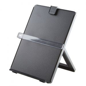 Fellowes Support copies chevalet avec guide-lignes - Porte-documents A4 inclin&eacute; avec pince - Noir